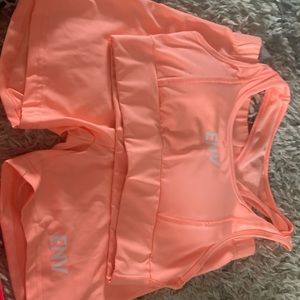 Neon pink workout set